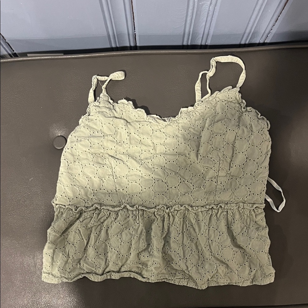 Women's Beige Eyelet Camisole